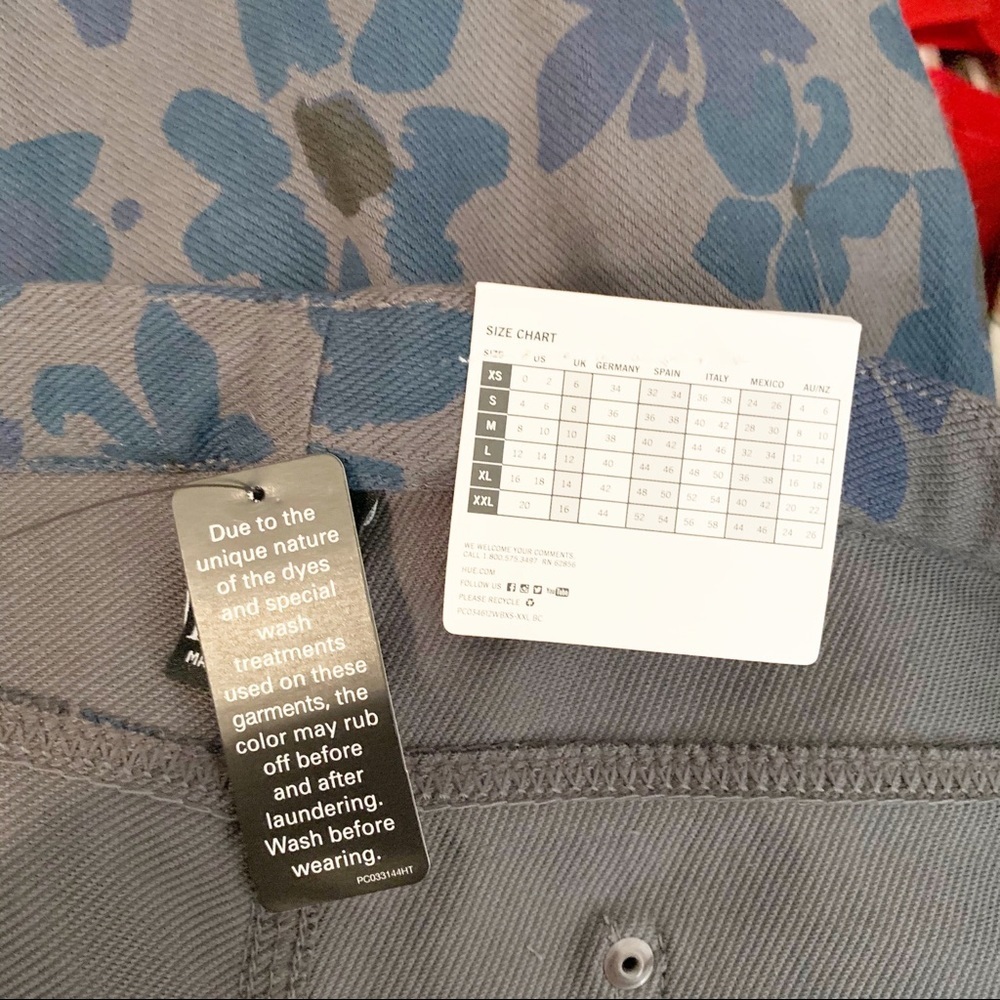 Hue Leggings Mod Floral Stretch Denim Plus Size - Picture 8 of 9